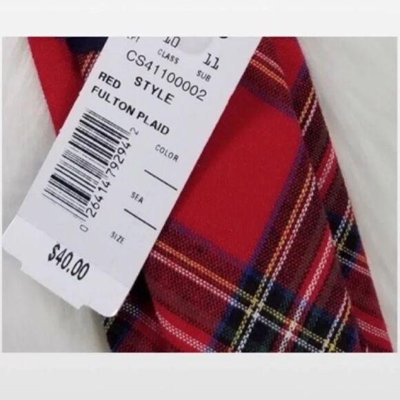 New Men Red Plaid Necktie Acce - Picture 14 of 14